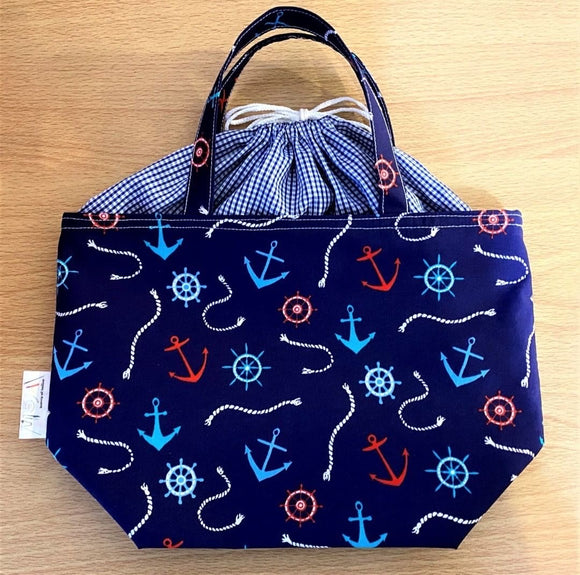 Nautical Drawstring Project Bag